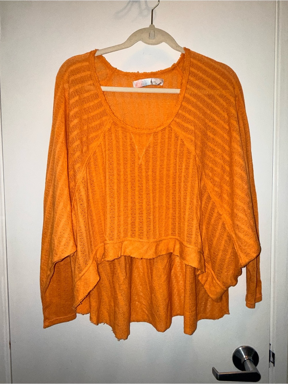 Free People Orange Lightweight Knit Women's Sweater